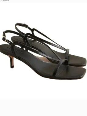 J. Crew KRISTA Black Slingback Kitten Heel NWOT